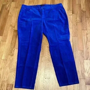 Talbots Flawless Five Pocket Corduroy Pants, Royal Blue, Size 20WP.
